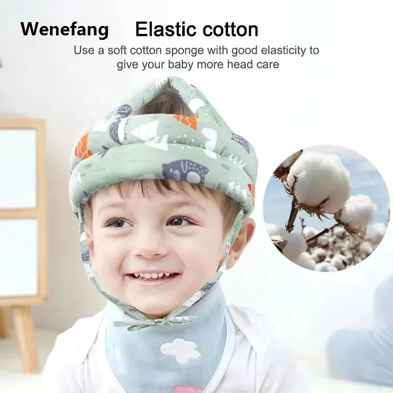 Wenefang New Baby Safety Helmet Head Protection Hat Toddler Anti-fall Pad Children Learn To Walk Crash Cap Adjustable Protective Headgear