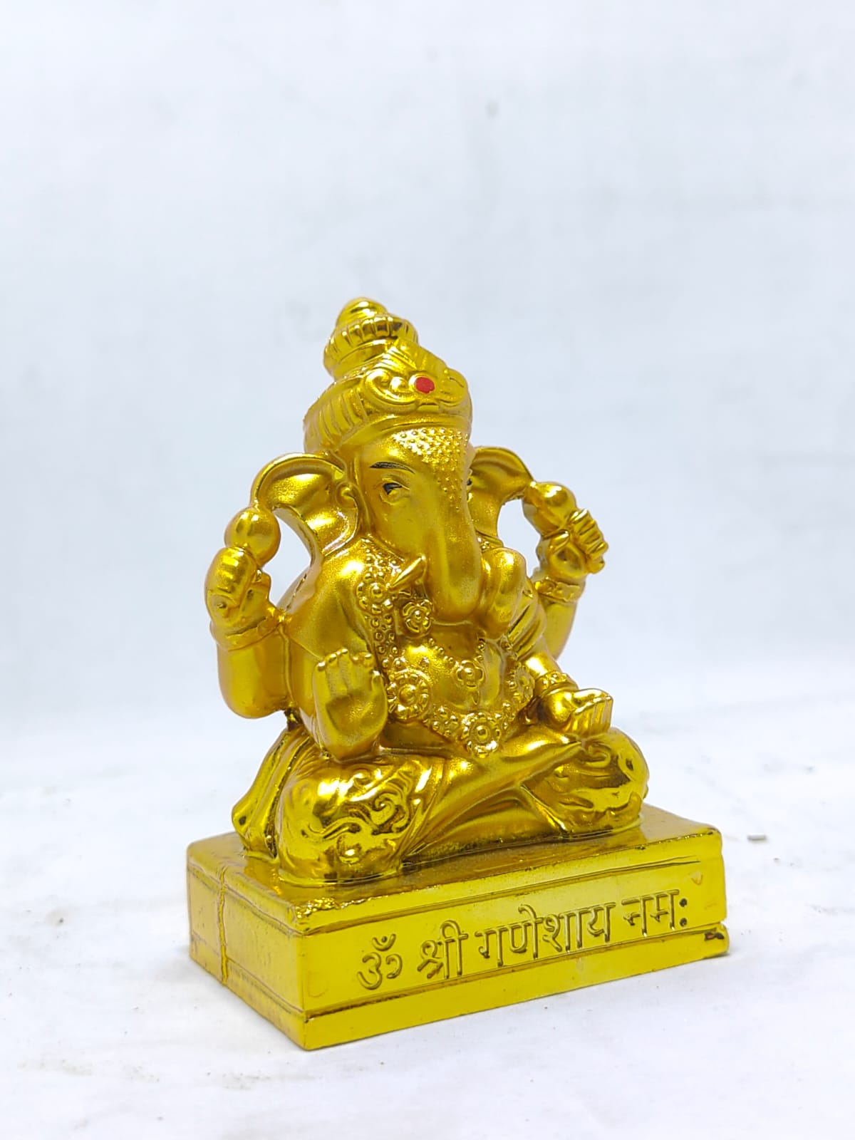 Red/Golden Ganesh Statue - 3"