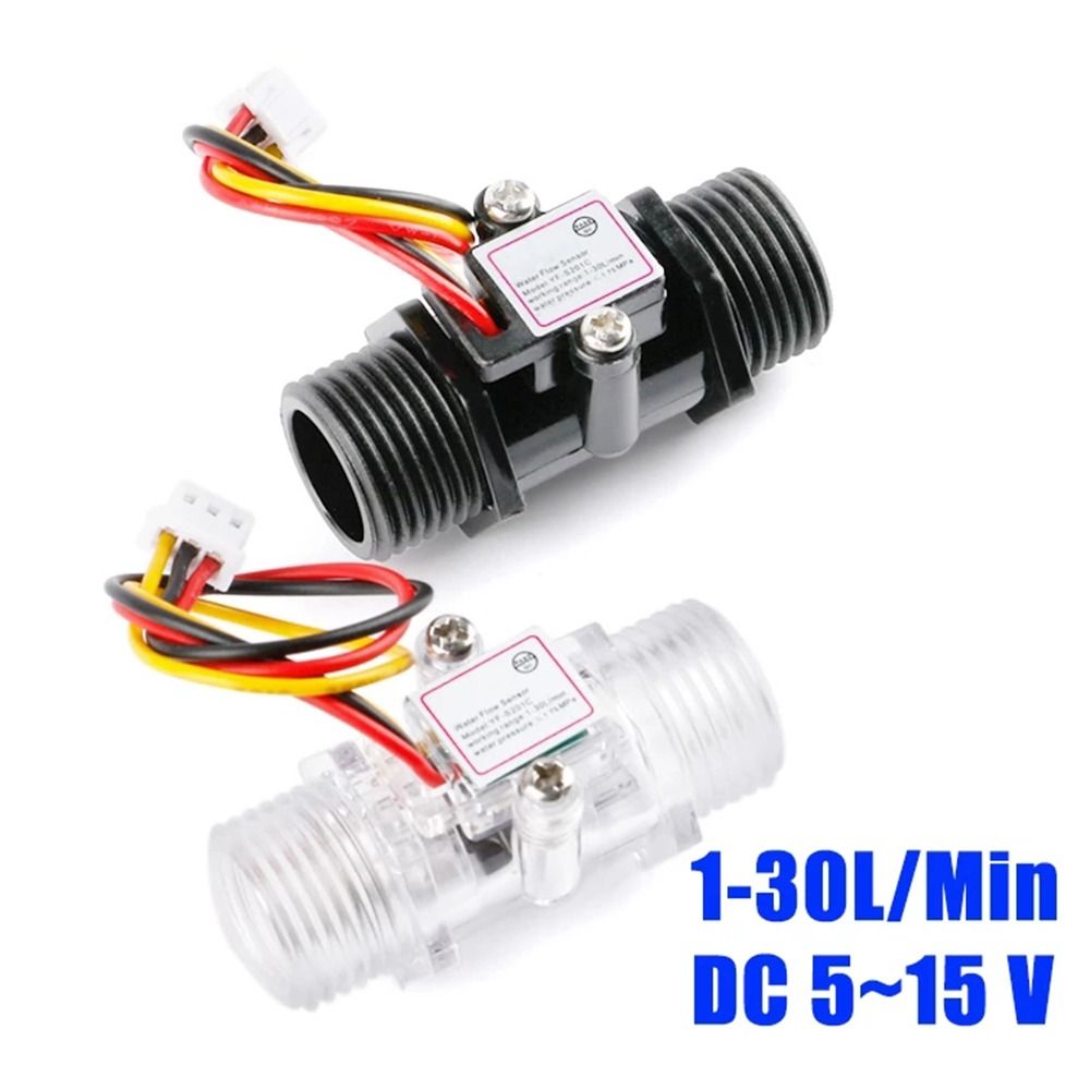 High Precision For Water Heaters Transparent Water Flow Sensor Switch G1/2" Fluid Flow Meter Water Controller