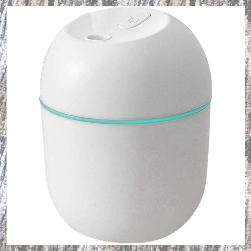 Fullhaodd Air Humidifier USB Small 220Ml Mini Portable Cool Mist Diffuser for Bedroom Office Desk Car Travel Aroma Atomizer,White