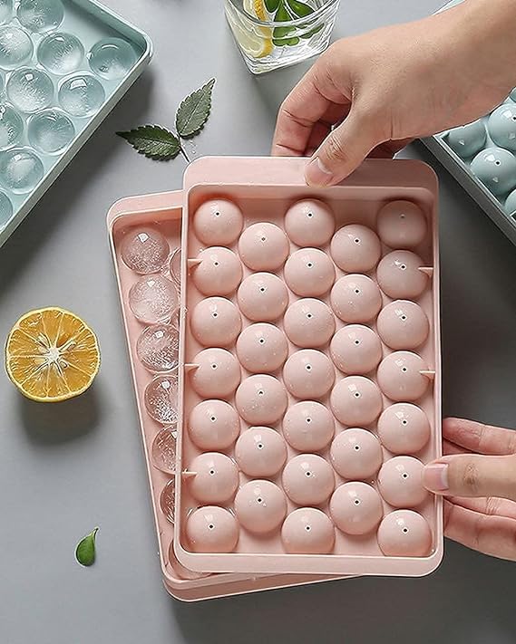 Ice Cube Tray Plastic Round Mini Circle Shape