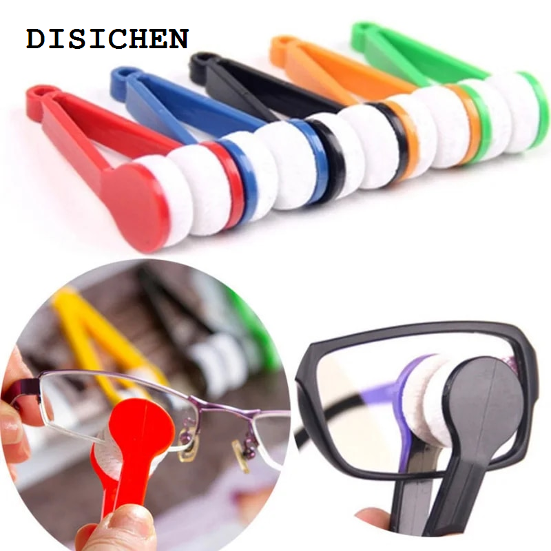 DISICHEN Profesional 5pcs Portable Mini Multifunctional Glasses Cleaning Rub Eyeglass Sunglasses Spectacles Microfiber Cleaner Brushes Wiping Tools