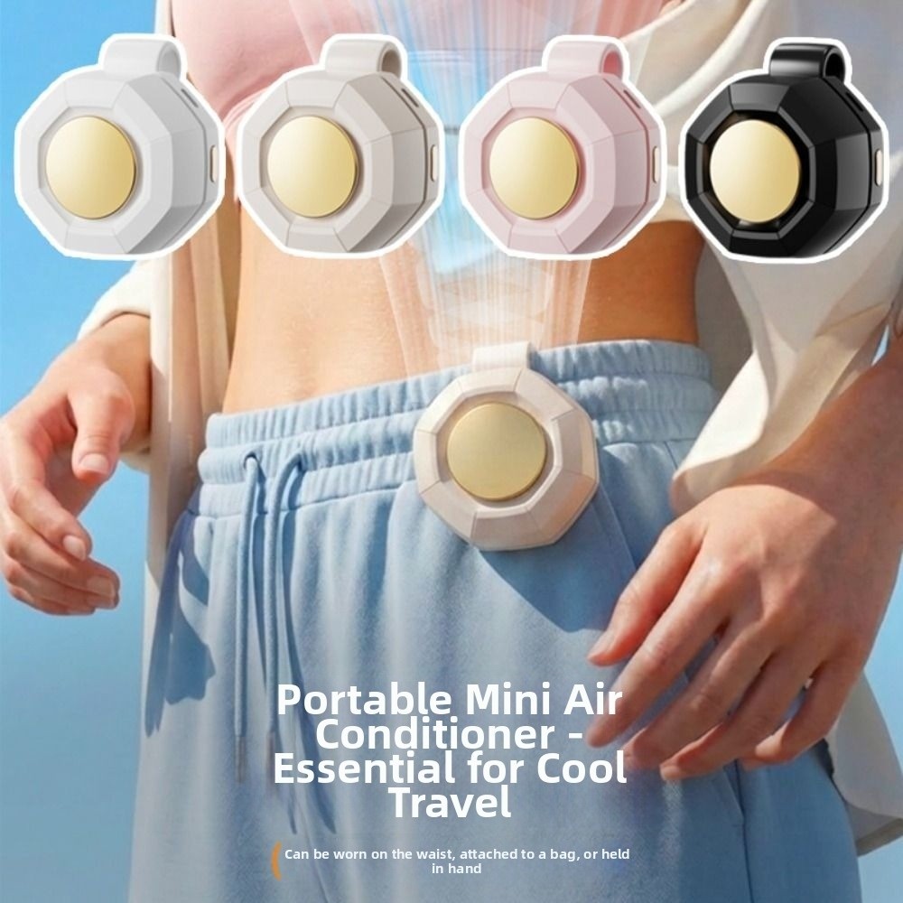 Durable 3 Speeds Clip-On Waist Fan Wearable Rechargeable Hanging Waist Fan Mute Portable Portable Cooling Clip Fan Sports