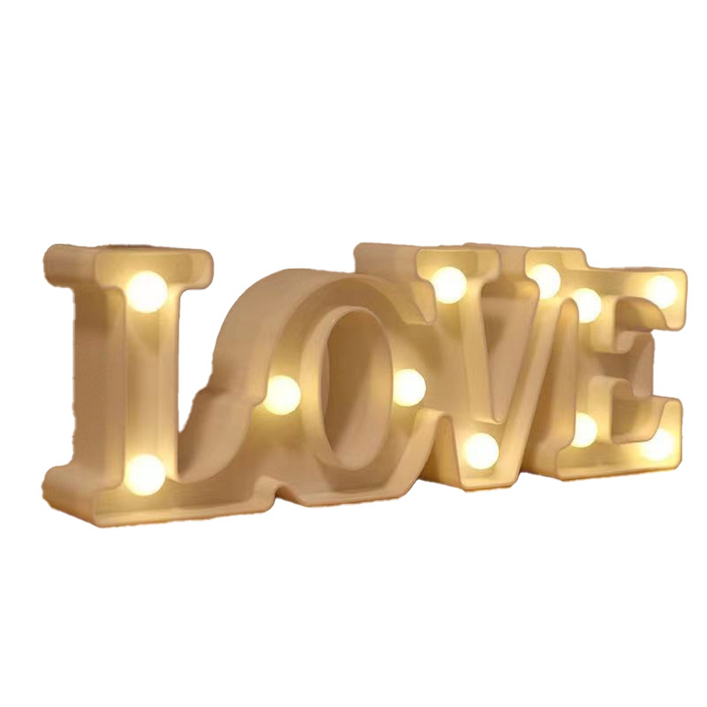 Love Letter Lamp English Romantic Surprise Decoration Modeling Lamp Proposal Scene Layout Red