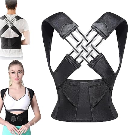 Electrohub Adjustable Back Posture Belt Office Home Gym Unisex, Back Posture Brace for Men and Women, Back Bracket Fully Adjustable and Comfortable, Back Brace Fully for Spine