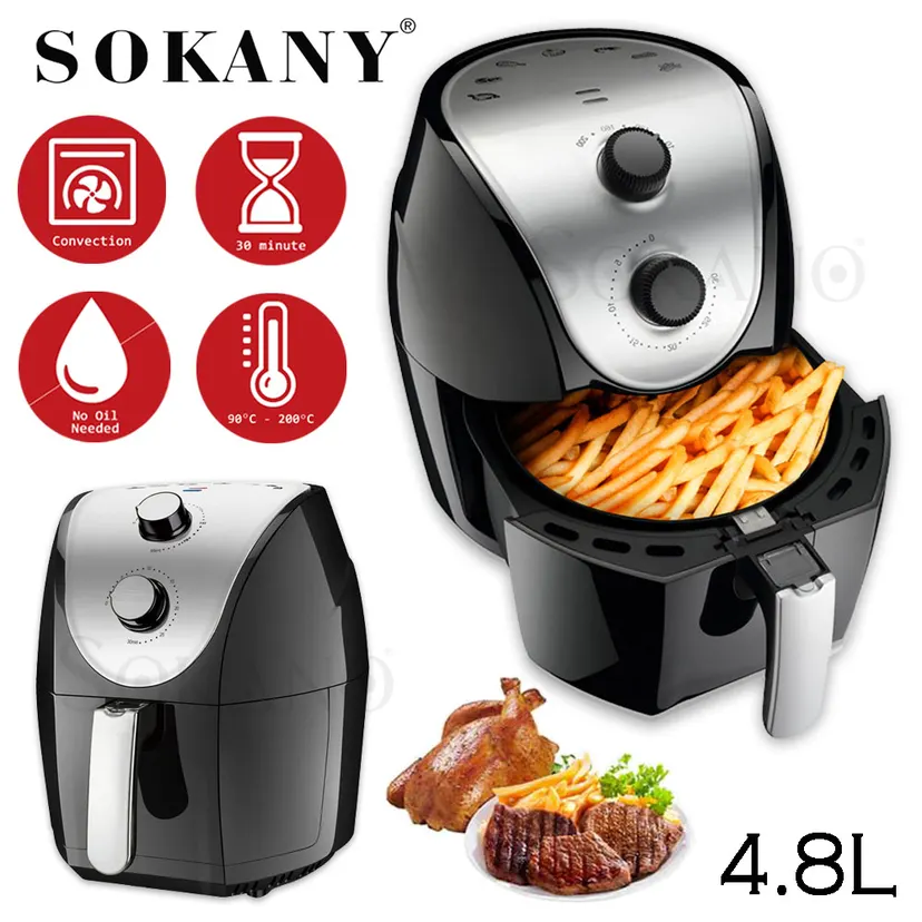 SOKANY 4.8L Multifunction Air Fryer Chicken Oil free Air Fryer Health Fryer Pizz