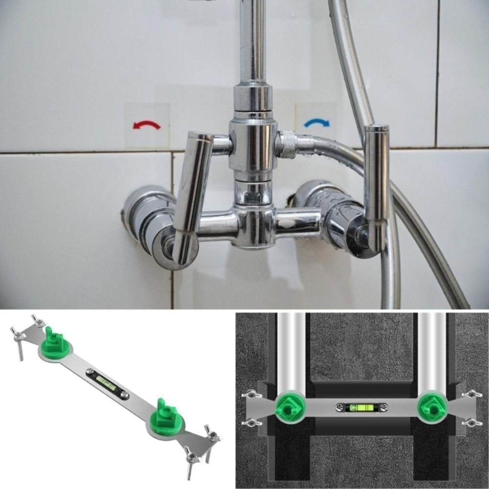 Portable Stainless Steel Special Fixed Leveler Multi-Purpose Shower Faucet Repair Mounting Aid Pipe Leveler Hot and Cold Water Pipe Leveler Bathroom