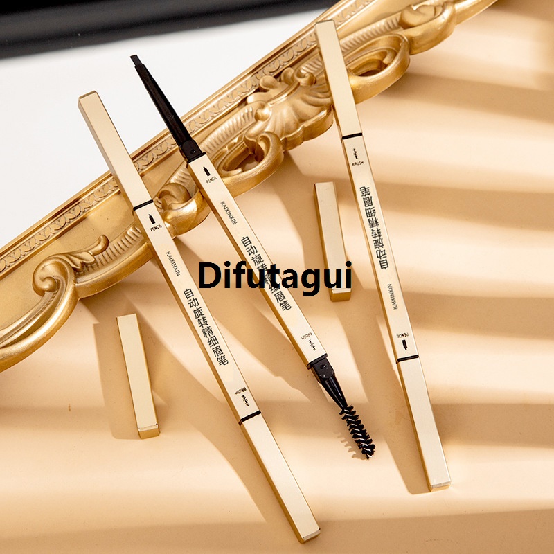 Difutagui Natural Long Dark Black Light Brown Eyebrow Pencil Waterproof High Quality Fine Eyebrow Tattoo Pen Women Korean Cosmetic Makeup Brush