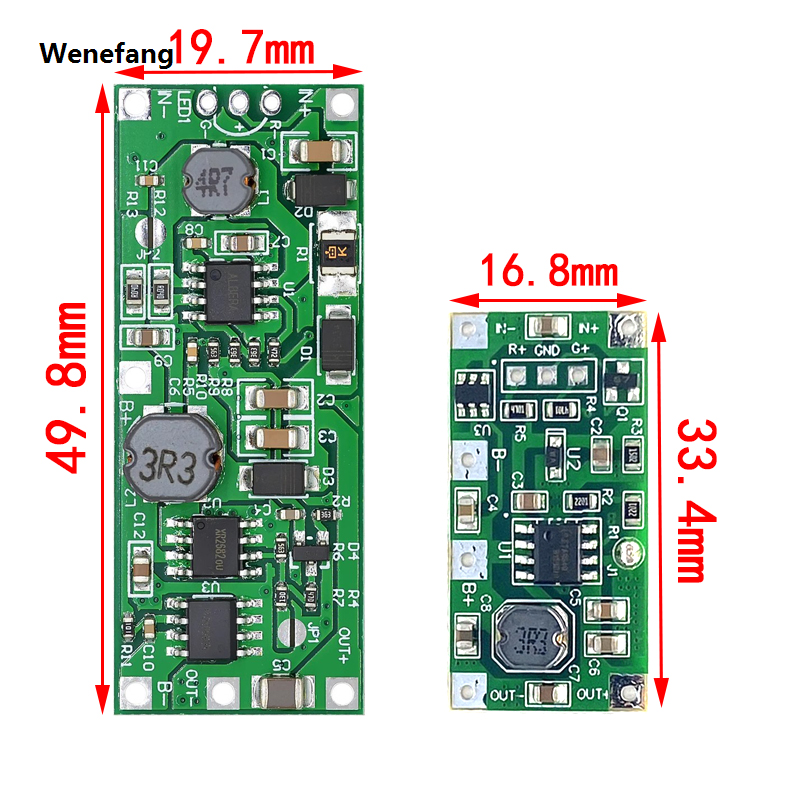 Wenefang DC 5V 9V 12V Charging Step Up Booster Module for 18650 Luxury Lithium Battery UPS Voltage Converter Protection