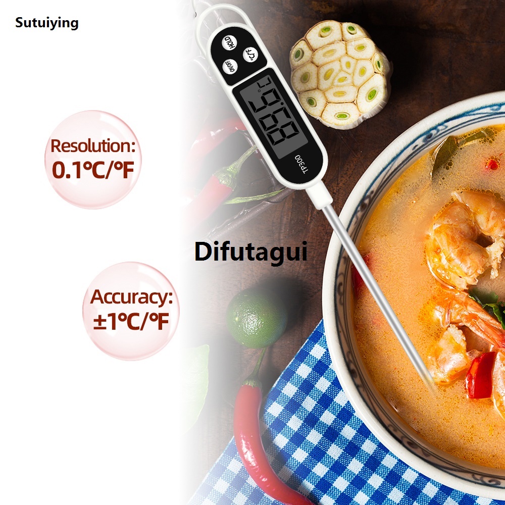 Difutagui TP300 Food Thermometer Digital Kitchen Thermometer For Meat Profesional Luxury Cooking Food Probe BBQ Electronic Oven Kitchen Tools