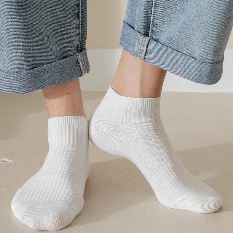 Pack of 3 Pairs of Pure Cotton Ankle Socks