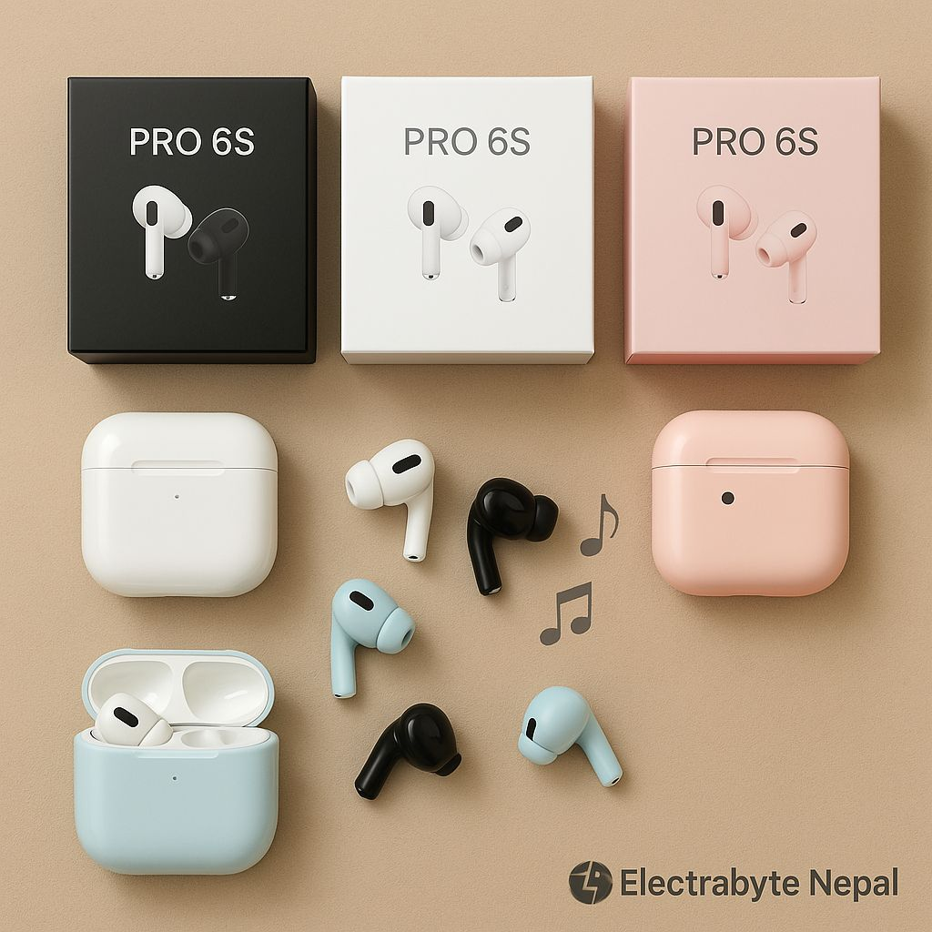 True Wirelees Airpods Pro 6S Powerful Sound Premium Quality