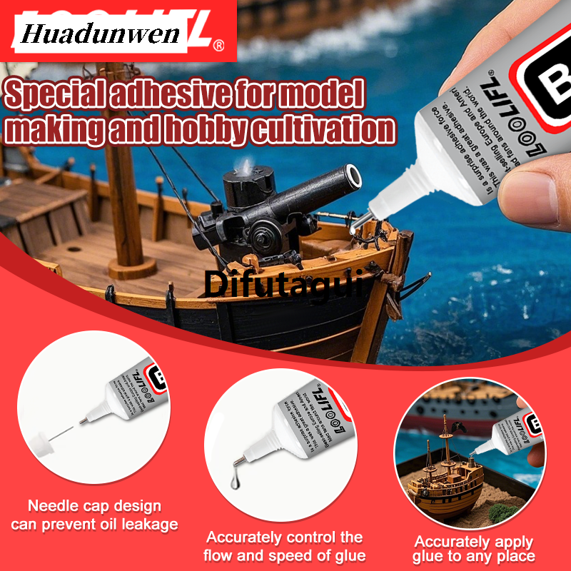 Difutagui B-7000 Super Adhesive Glue Clear, Industrial Strength Glues Paste New style Adhesive for Toys, Plastic, Ceramic, Metal, Model Making DIY