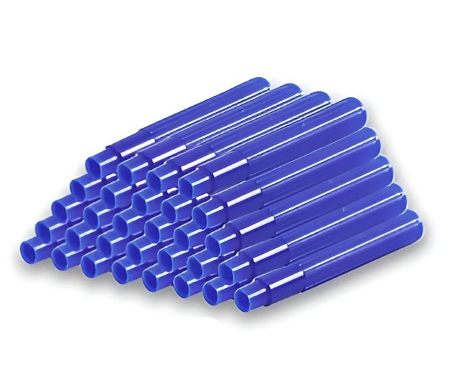 Erasable Ink Disposable Fountain Pen Ink Cartridge Refills Universal Design Blue 15PCS Set