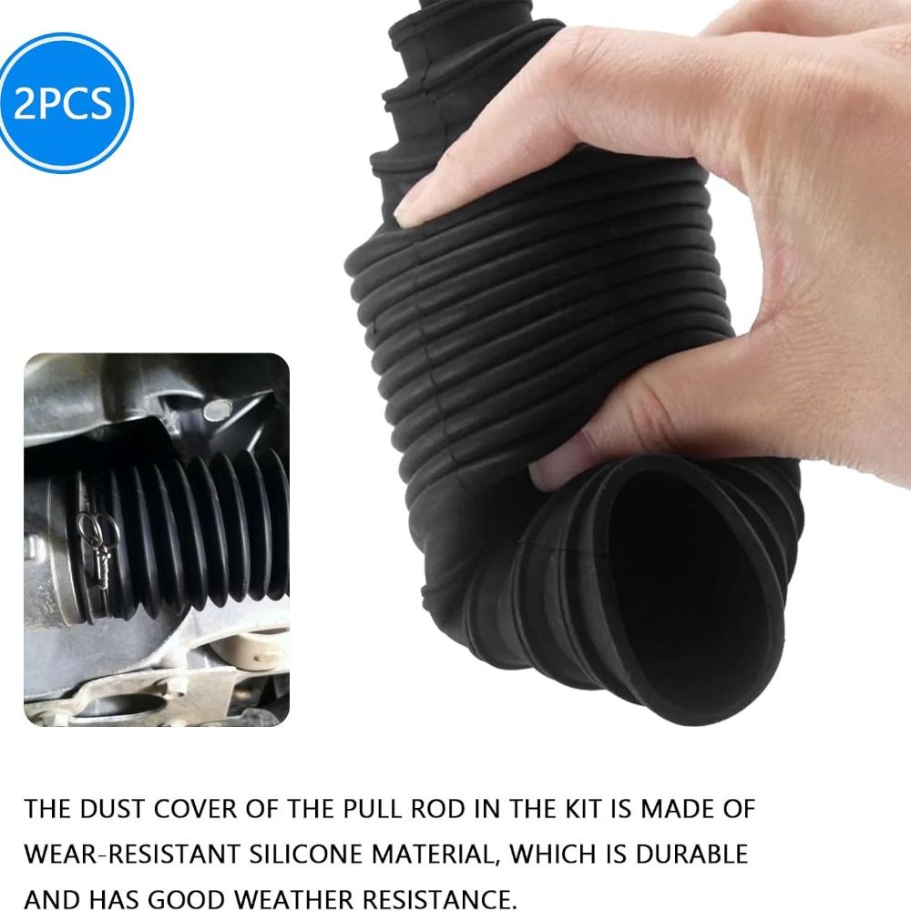 2pcs NEW Waterproof Car Steering Boot Dustproof Universal Drive Shaft Boot Tie Rod Boot Kit Car Accessories