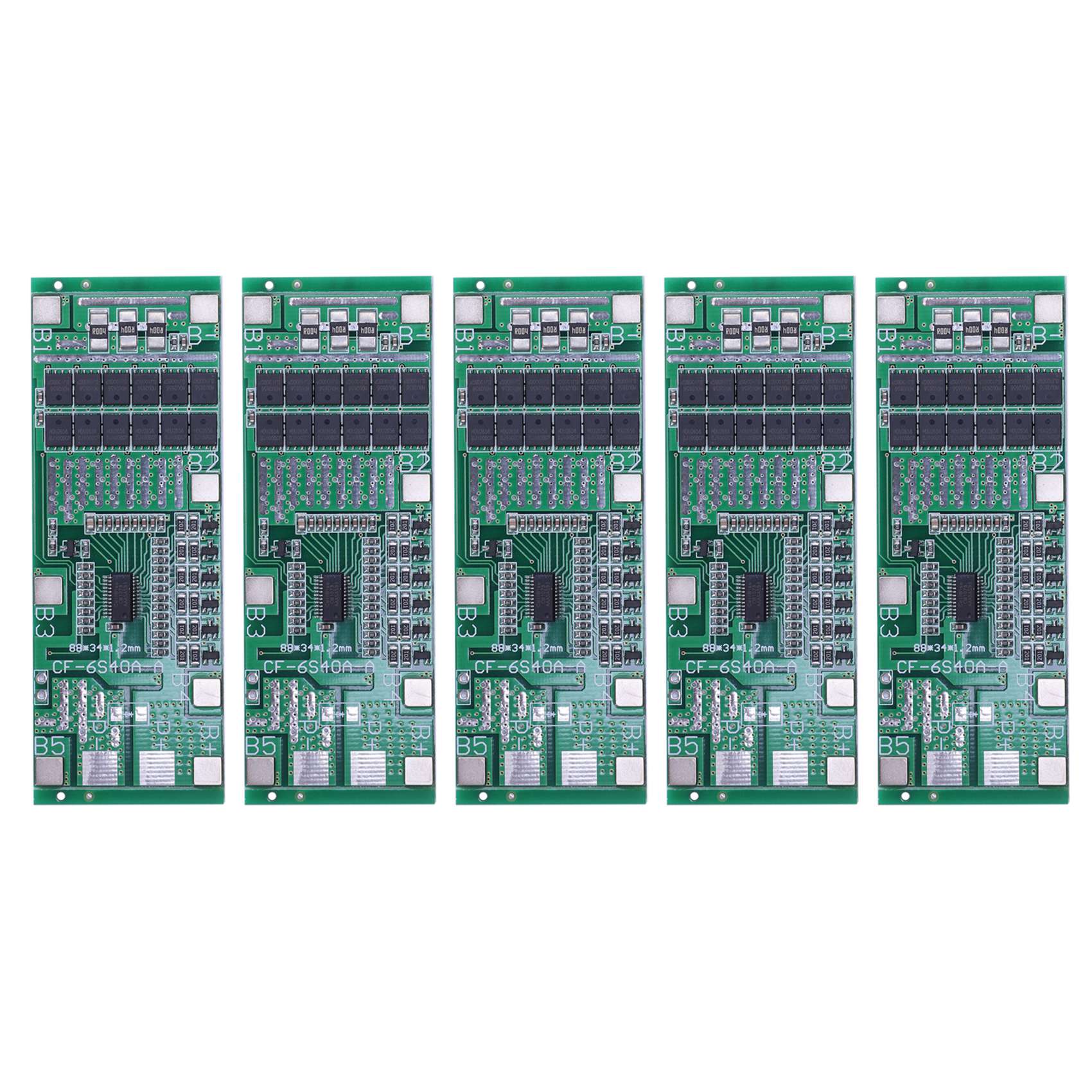 fasdaga 5X 24V 6S 40A 18650 Li-Ion Lithium Battery Protect Board Solar Lighting Pcb with Balance for Ebike Scooter