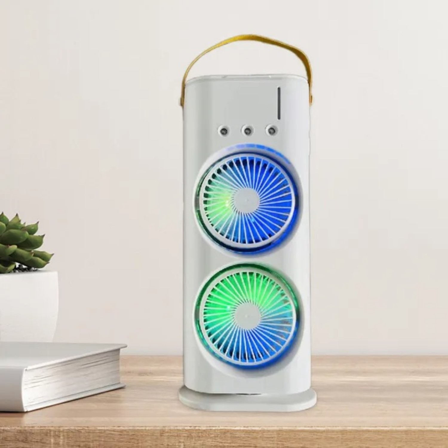 Rechargeable Double Ended Spray Fan With Battery Backup And Remote Controller