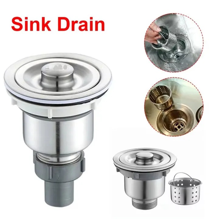 Premium Stainless Steel Kitchen Sink Drain Strainer with Removable Basket