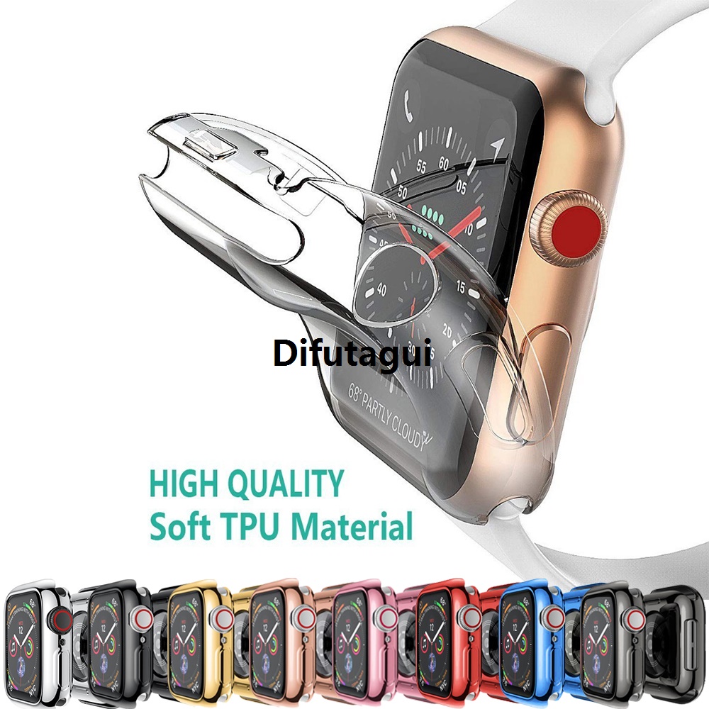 Difutagui 2025 Screen Protector Cover for Apple Watch Case 9 8 7 6 SE 5 4 45mm New 41mm 44mm 40mm TPU Soft Clear Bumper iWatch 3 42mm 38mm Shell