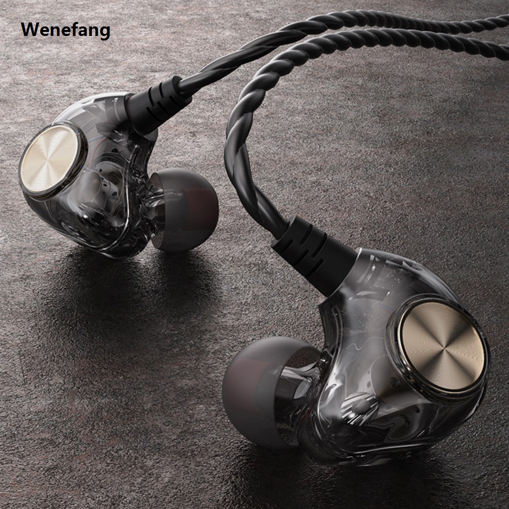 Wenefang Earphones Wired 3 5mm Hands-free Earbuds Ear Hook Portable Sports Phone Headphones with Microphone Blue