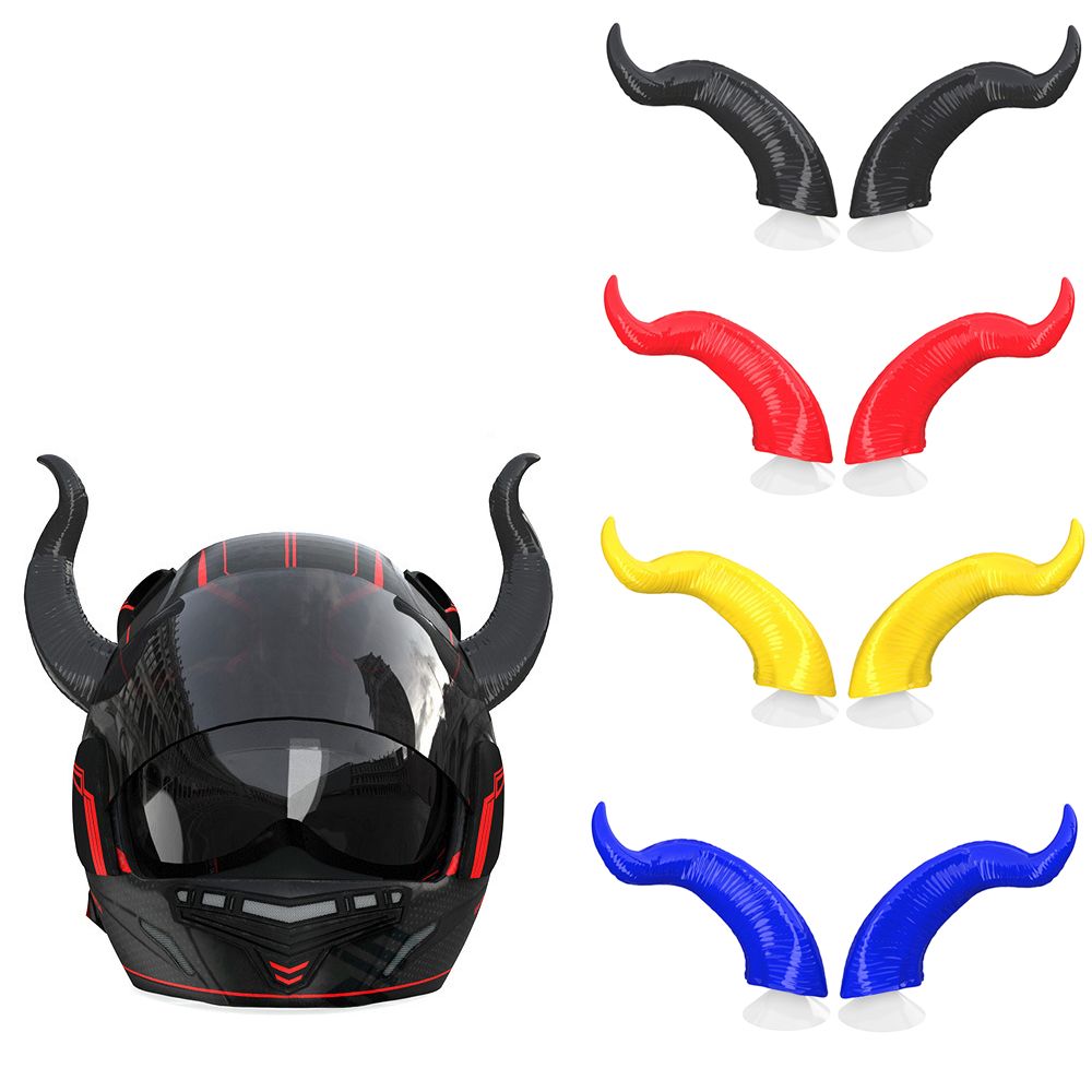2 Pcs High Quality Plastic Motorcycle Helmet Horns Self-adhesive Universal Motorbike Bike Helmet Ears Durable Helmet Decoration Devil Horns