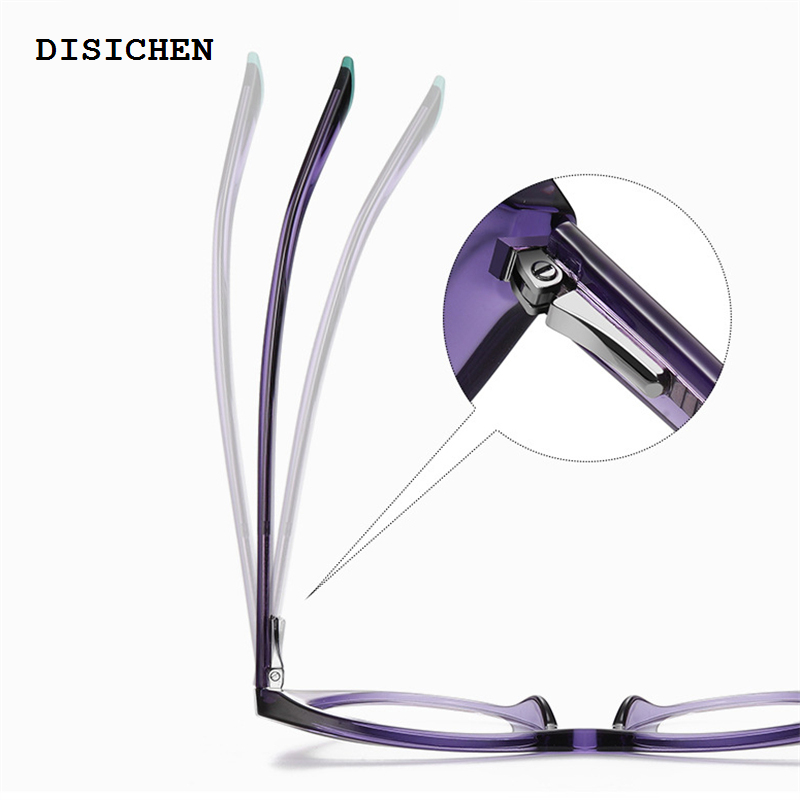 DISICHEN High Quality Transparent Purple Frame Cat Eye Nearsighted Glasses For Women Fashion Shortsighted Prescription Eyeglasse 0 -0.5 -0.75 To -6.0