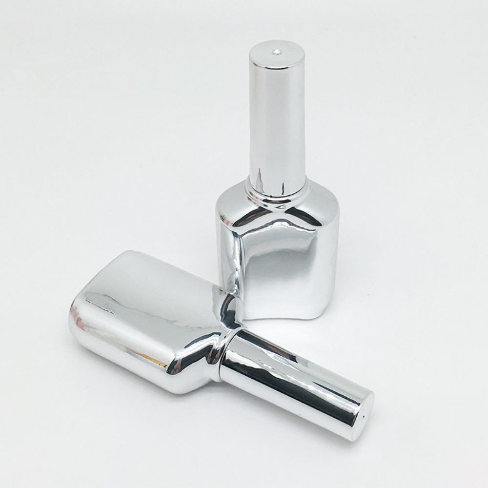 Electroplated Nail Polish Bottles Refillable Glass Nail Containers Empty 15ml Nail Beauty Oil for Nail Nail Salons Manicure
