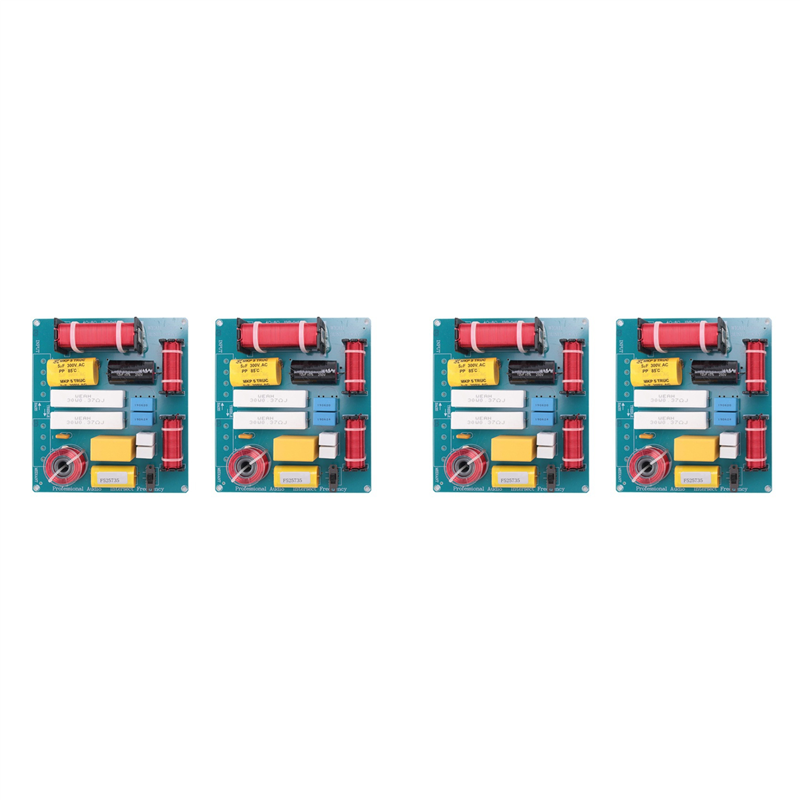 LKPCIGCXM 4PCS 300W 3 Way Treble Medium Bass Speaker Frequency Divider Crossover Filter