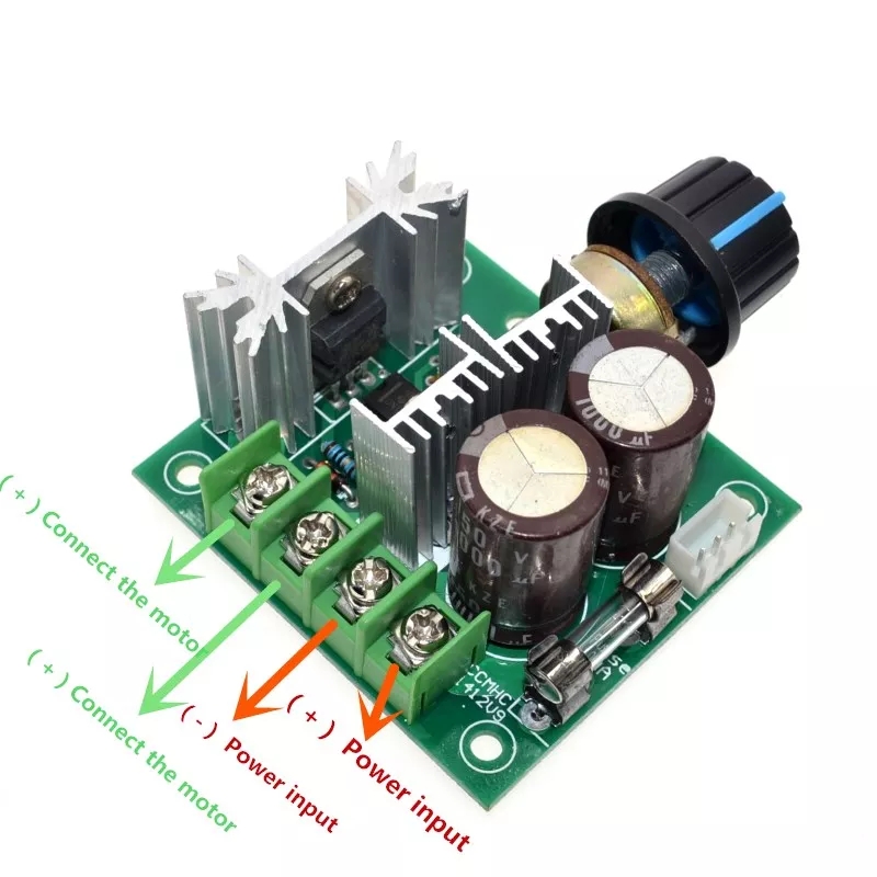 12V-40V 10A PWM DC Motor Speed Controller Knob--High Efficiency