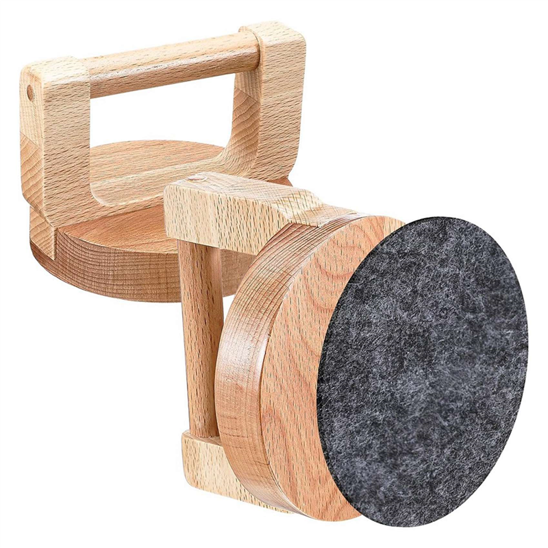 2 Pack Bamboo and Wood Baren with Felt Mat for Printmaking Supplies, Block Printing Kit Printmaking Tools