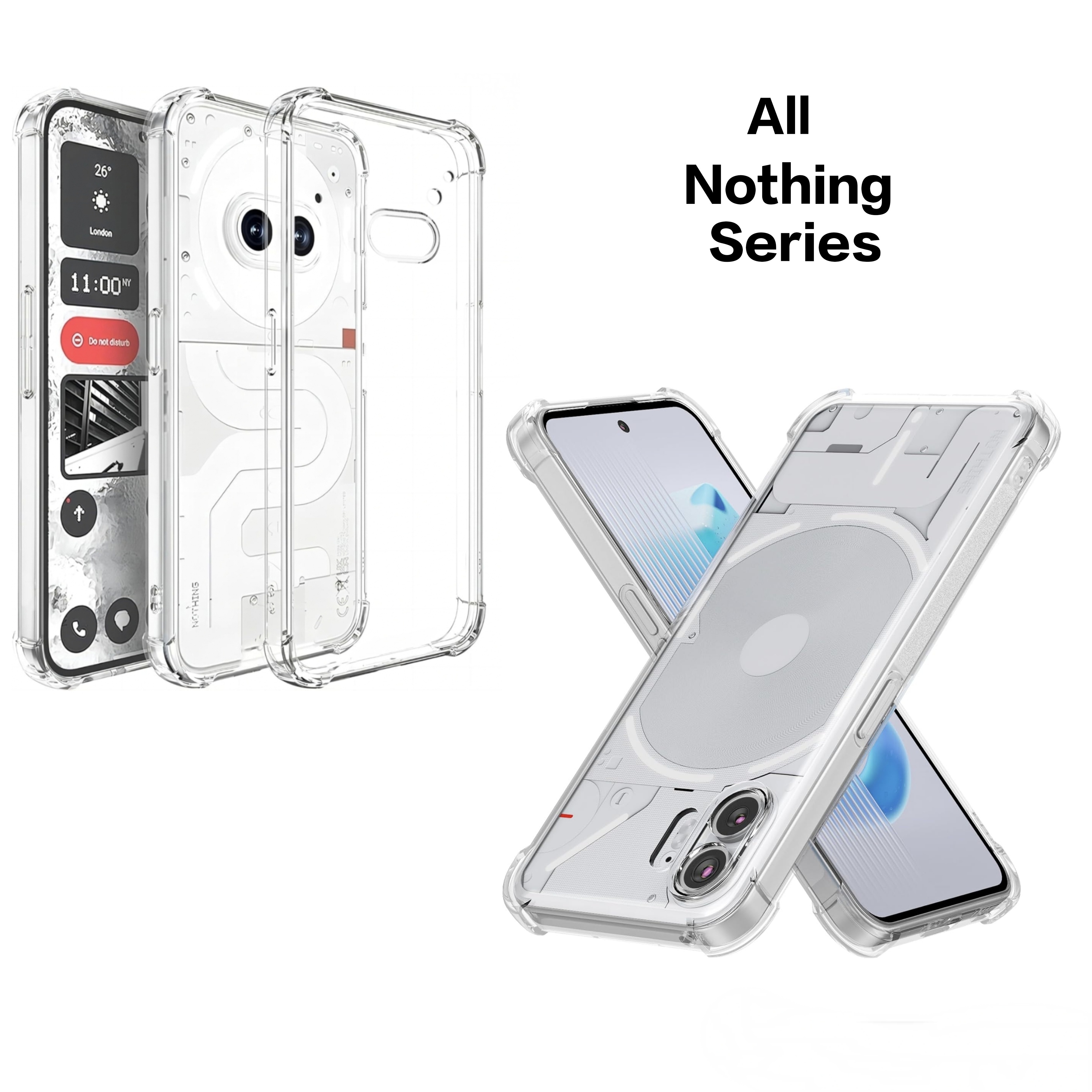 Ultra Thin Clear Phone Case For Nothing Phone 4a 3 3a Lite 2a Plus 1 CMF Phone 2 Pro 1 Soft TPU Silicone Back Cover