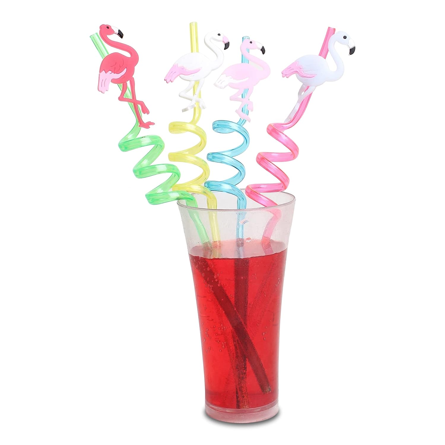 Durable and Eco-Friendly Colorful Drinking Straws and Party Decoration Supplies, Straw Set of - 4