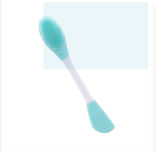 1 Silicone Double Sided Facial Cleansing Brush, Face Mud Mask Applicator Spatula, Makeup Removal Skincare Cosmetic Tool (M, 1)