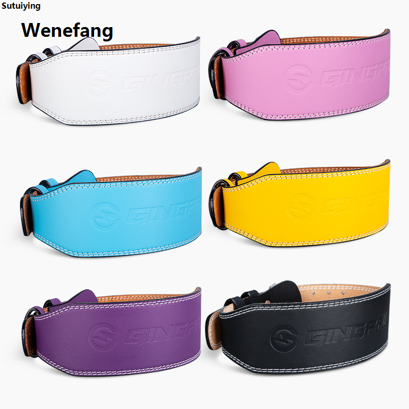 Wenefang Sutuiying 10cm Width Fitness Leather Belt Squat Hard Pull Waist Training New Hot Selling Sports Waist Protective Gear Weightlifting Fast Buckle Belt