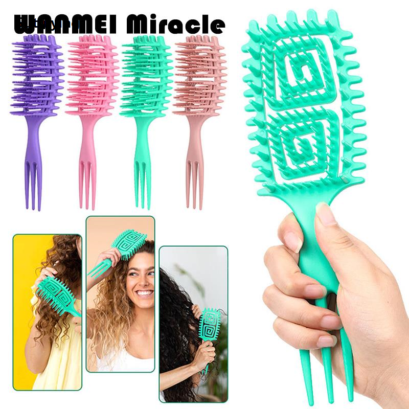 Sutuiying 1pcs Candybrush Multifunction Fluffy Hair Comb Maze Shaped Hair High Quality Brush Women Scalp Massage Brush Curly Hair Styling Tools