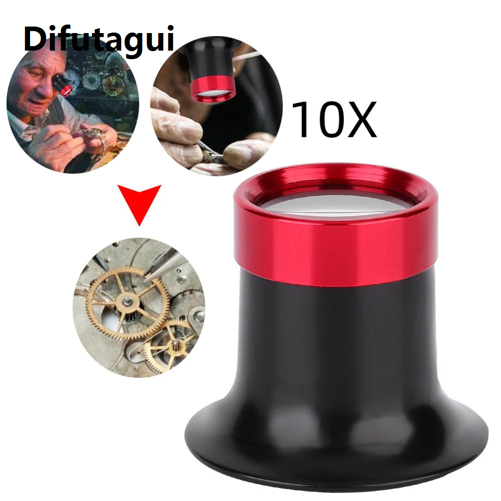 Difutagui Fifty percent discount 10X Monocular Eye Magnifier Loupe Jeweler Magnifier Aluminum Alloy Magnifying Glass Lens Jewelry Watch Repair Tool Watchmaker