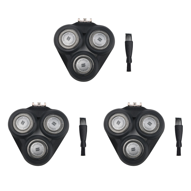 fasdaga 3X Replacement Shaver Head for S5000 S5370 S5571 S5420 S5140 S5078 S5077 S5050 S5082 Electric Blade-Black
