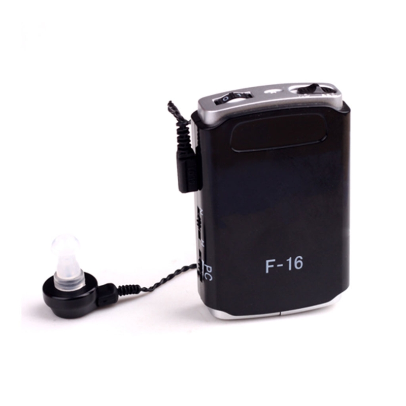 【New arrival】AXON F-16 Pocket High Power Wired Box Mini Hearing Aid Sound Amplifier Receiver Black