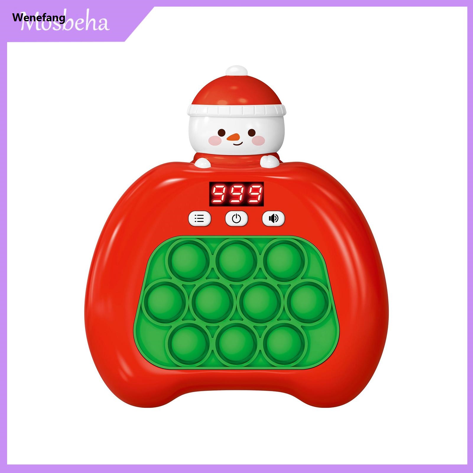 Wenefang Mosbeha Charming Stocking Stuffer for Kids Christmas Push Bubble Game Console Fun Handheld Toy for Kids 2025 New Stress Relief Reaction Training Game Perfect Christmas Gift for Boys Girls 4 Modes Whack-a-mole