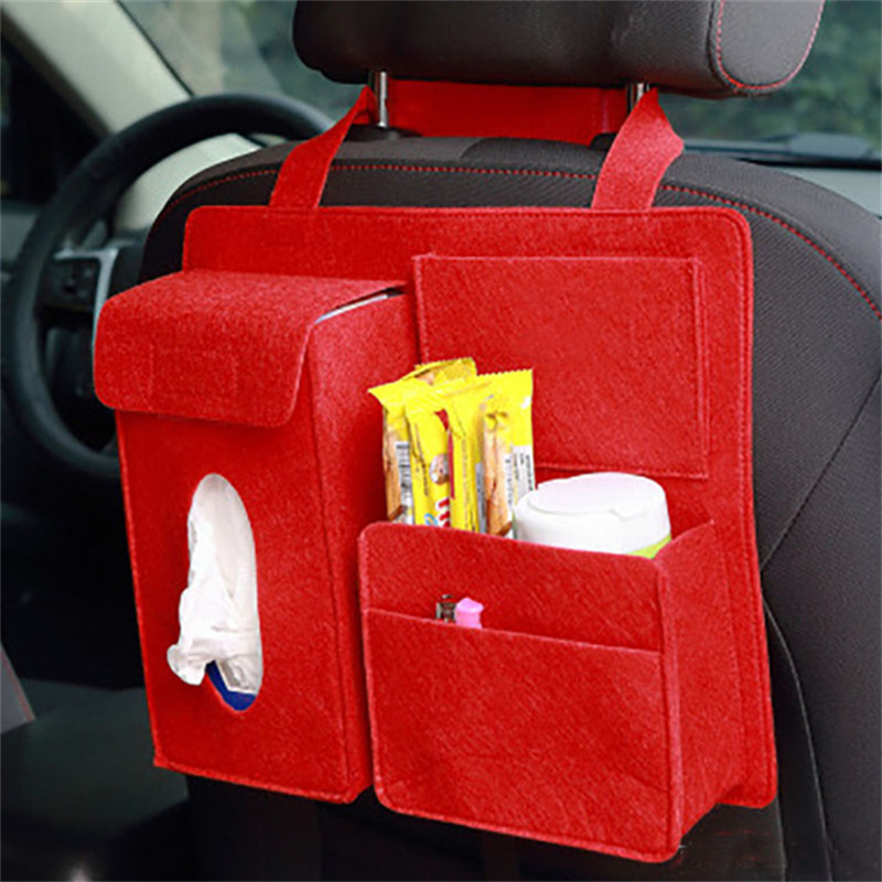 Accessories: car storage, trash can storage, tissue storage bag, car back seat storage bag, storage bag, mobile phone felt bag