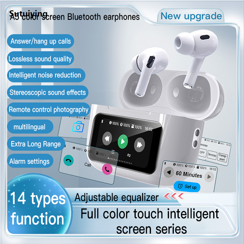 Sutuiying In Ear Earphones Subwoofer With HD Mic Type-C Wireless Headset For iPhone15 16 Samsung Xiaomi Huawei VIVO Phone Tablet Headphone