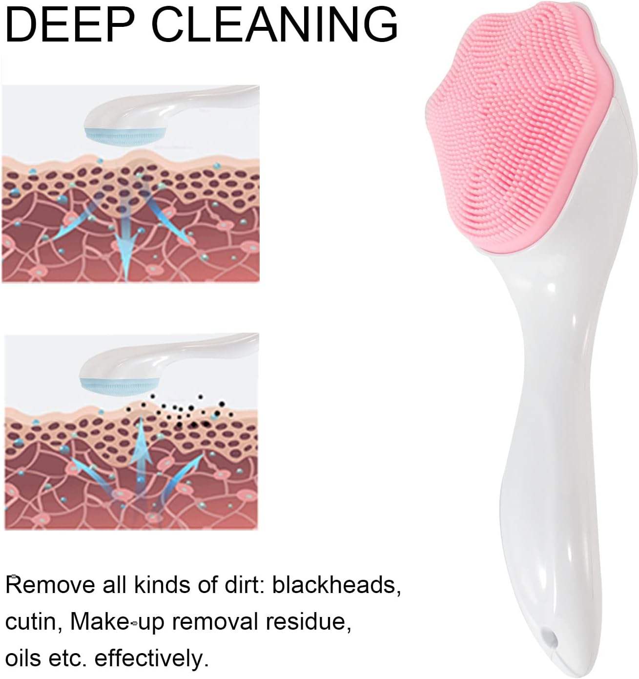 Silicone Face Wash Brush Soft Bristle Facial Cleaning Tool