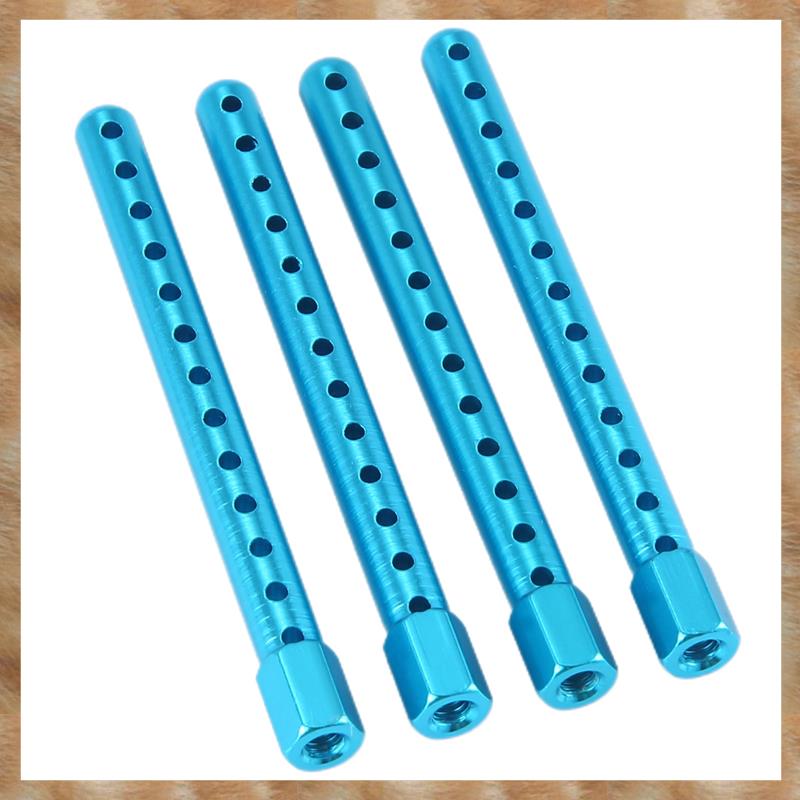 Kqueebee 4PCS 102037 Blue Aluminum RC 1:10 Alloy Body Post Mounts for Road Racing Model Car Upgrade