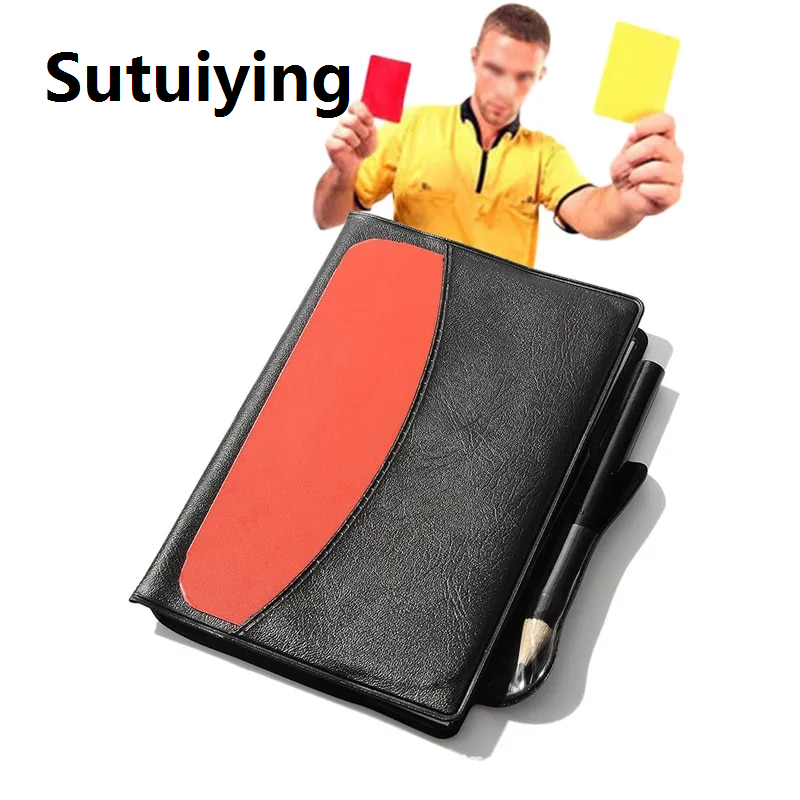Sutuiying door stopper rubber New Sport Football Soccer Referee Wallet Notebook with Red Card and Yellow Card+ 4pcs Whistles Free