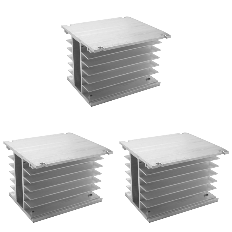 FORIDE 3X 3 Phase Heat Sink 80X110X100mm for SSR Solid State Relay Aluminum Heatsink