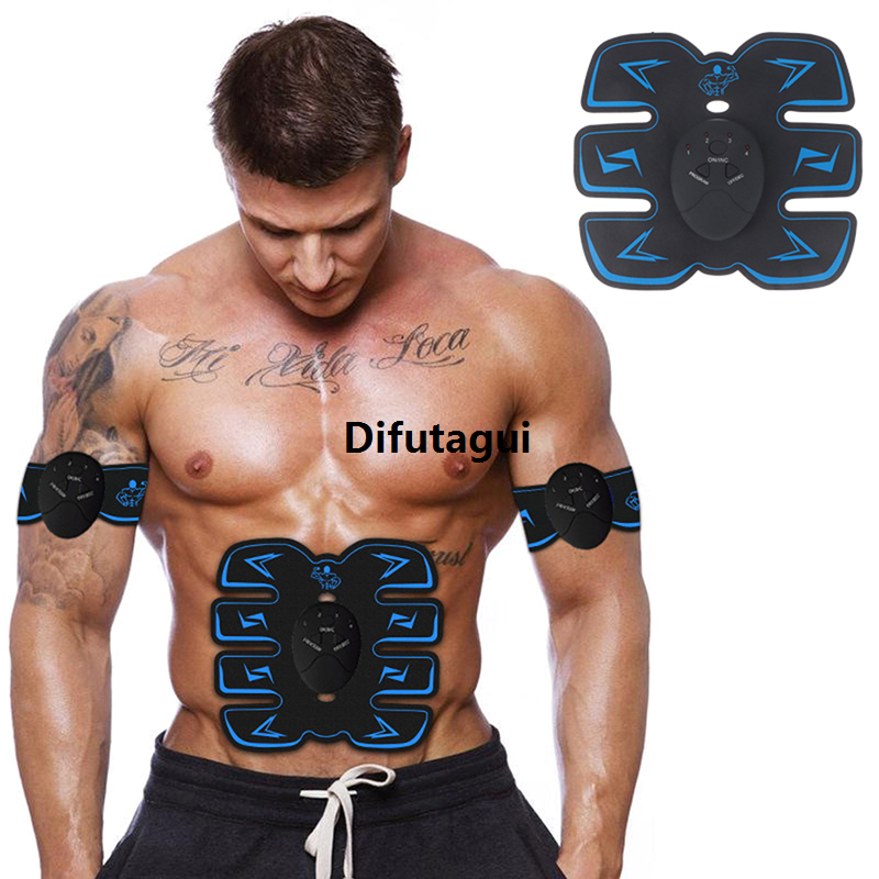 Difutagui 1 Pc EMS Vibration Abdominal Muscle Trainer Body Slimming Machine Fashion Fat Loss Exercise Belt Weight Loss Stickers Body Slim Massager