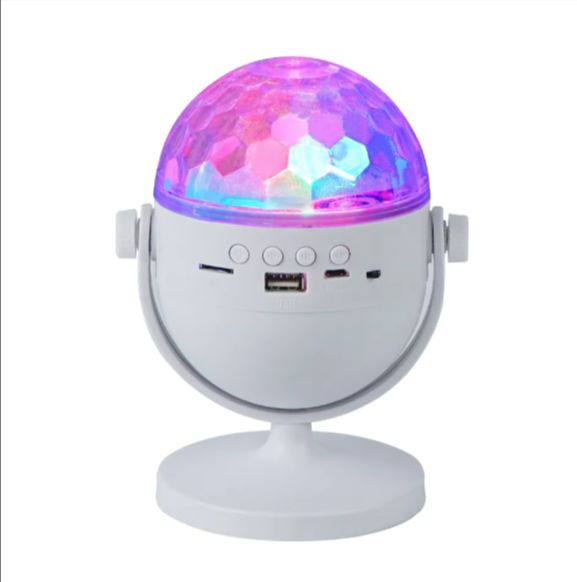 Rechargable Disco Music LIght Bluetooth Master Dream Rotating Projection Lamp Color: Multicolor