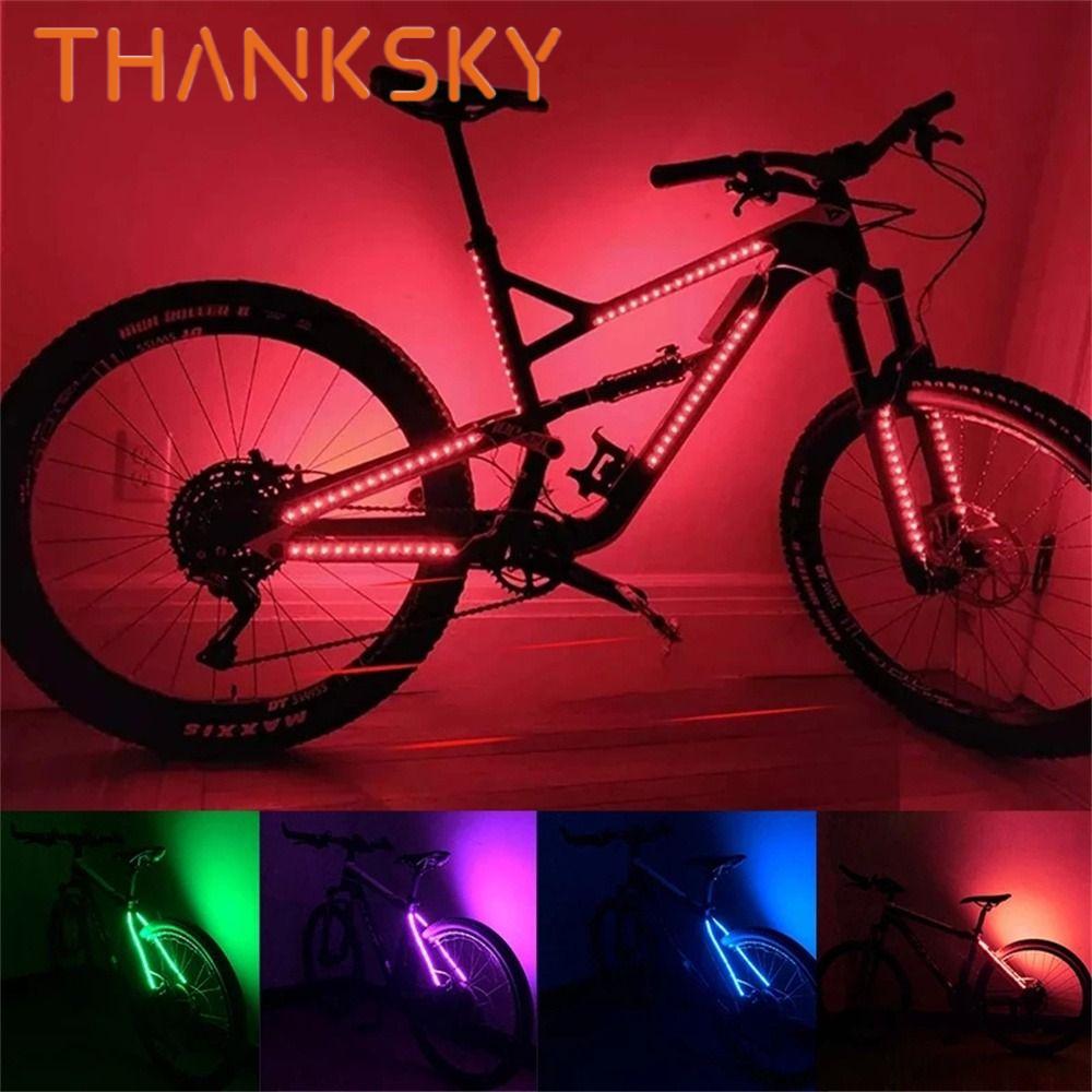 Safety Cycling Decorative LED Strip Lights Scooter Skateboard Night Riding Bicycle Decorative Light Bike Rear Lamp Bicycle Taillight Bicycle Lights