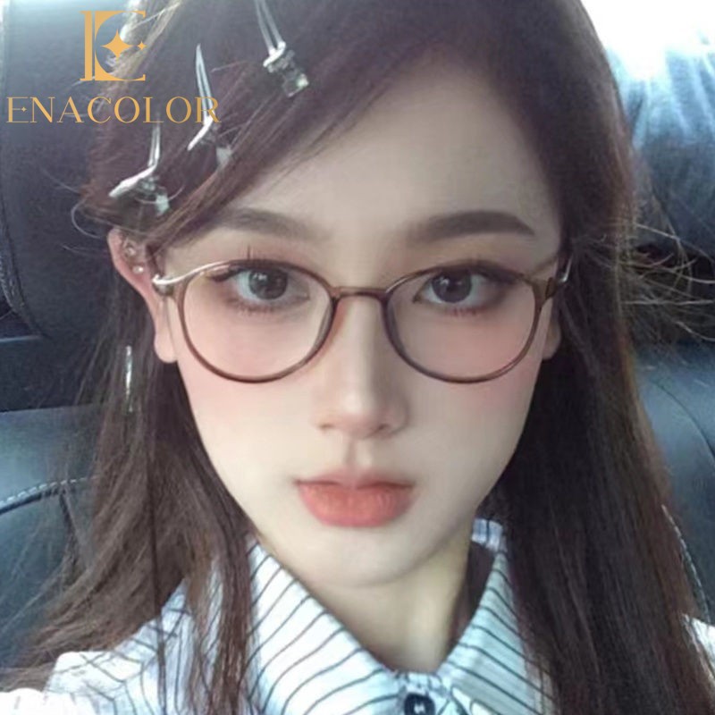 Enacolor Retro Simple Ultra-light Frame Glasses, Myopia 0-400 Fashion Glasses for Women Anti-blue Light Glasses, Computer Anti-radiation Glasses,Unisex Comfort