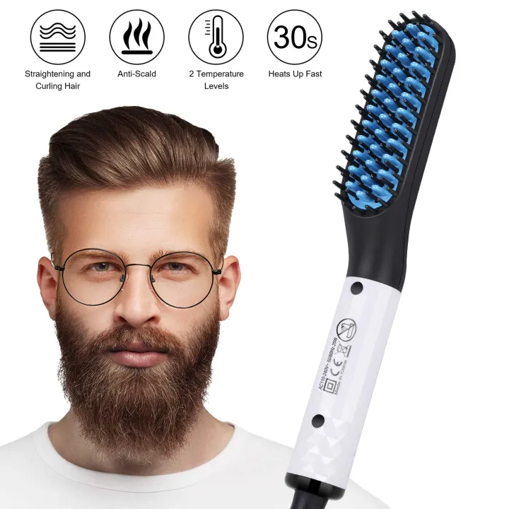 2 in 1 Features Beard Straightener for Men With Faster Heated Ionic Technology